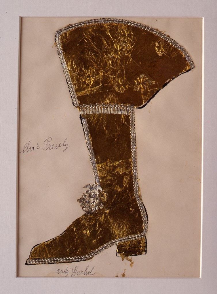 Andy-Warhol-Elvis-Presley-Gold-Boot-1956-Courtesy-The-Brant-Foundation