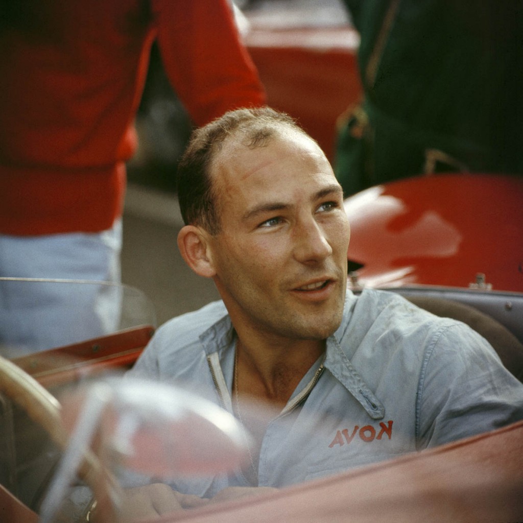 A portrait of Stirling Moss, sitting in his Maserati 300S, circa 1955. (Photo by Klemantaski Collection/Getty Images)