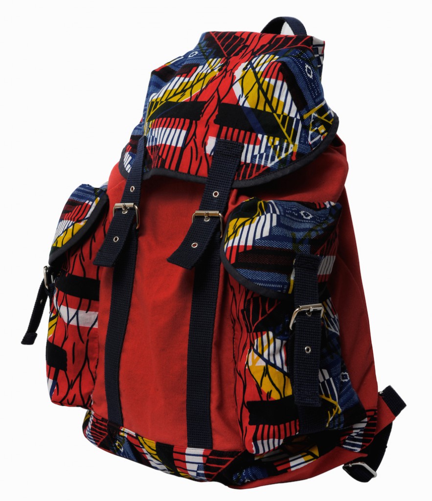 Canvas and African Oversized Backpack