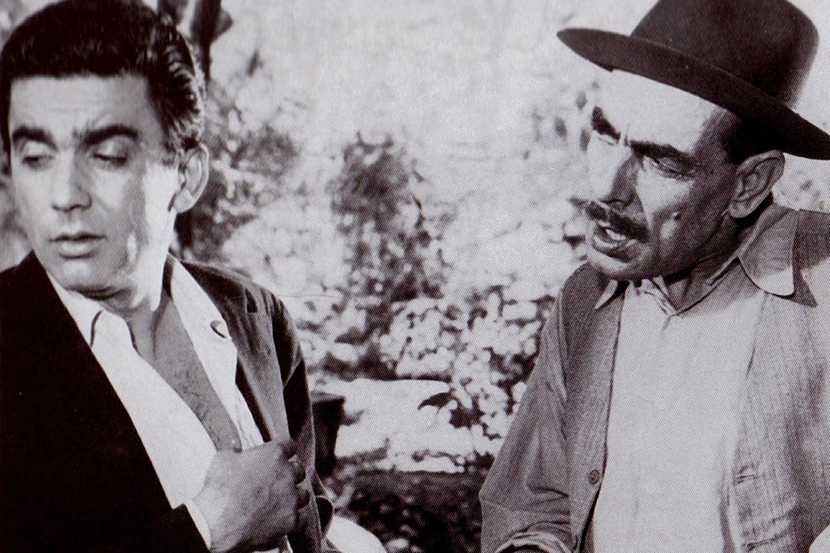 Ο Νίκος Φέρμας με τον Τάκη Χορν. («Μια Ζωή την Έχουμε» του Αλέκου Σακελλάριου, 1958).
