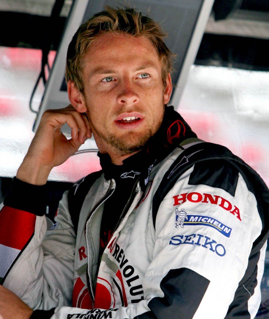 Honda Formula One driver Jenson Button of Britain attends an F1 training session at Circuit de Catalunya in Montmelo, near Barcelona May 31, 2006. REUTERS/Albert Gea