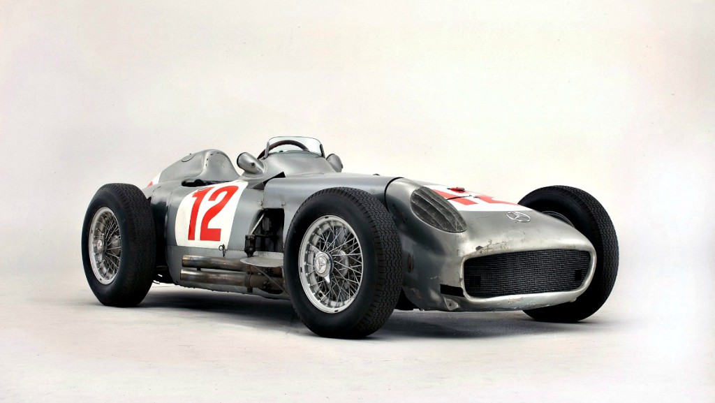 1954 Mercedes-Benz W 196 R Silver Arrow racing car driven by Juan Miguel Fangio