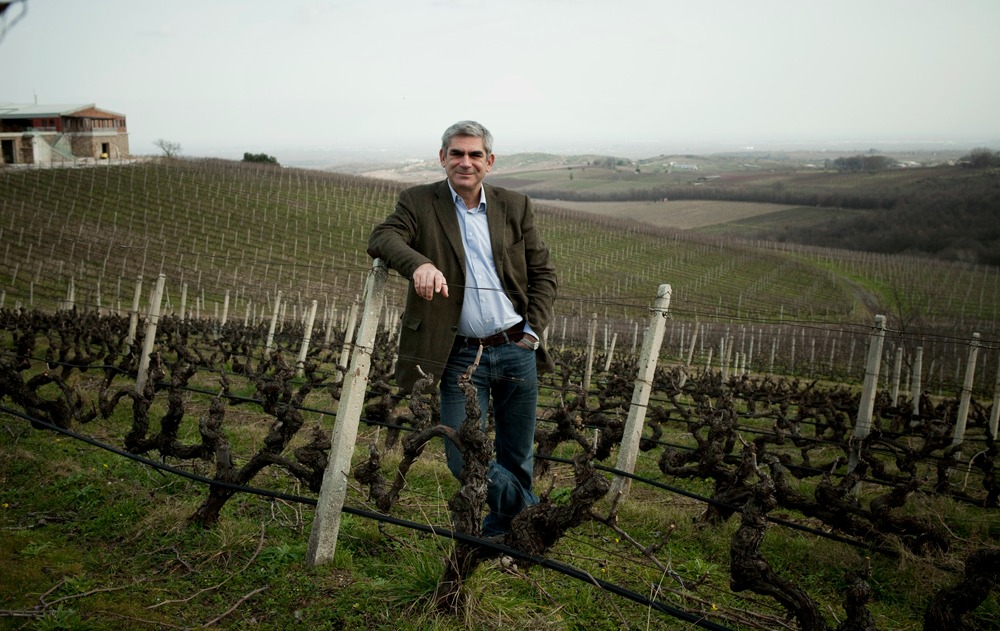 Naousa, Greece 2015 Stelios Boutaris, the managing director and owner of KIR-YIANNI vineyards in up Northern Greece.