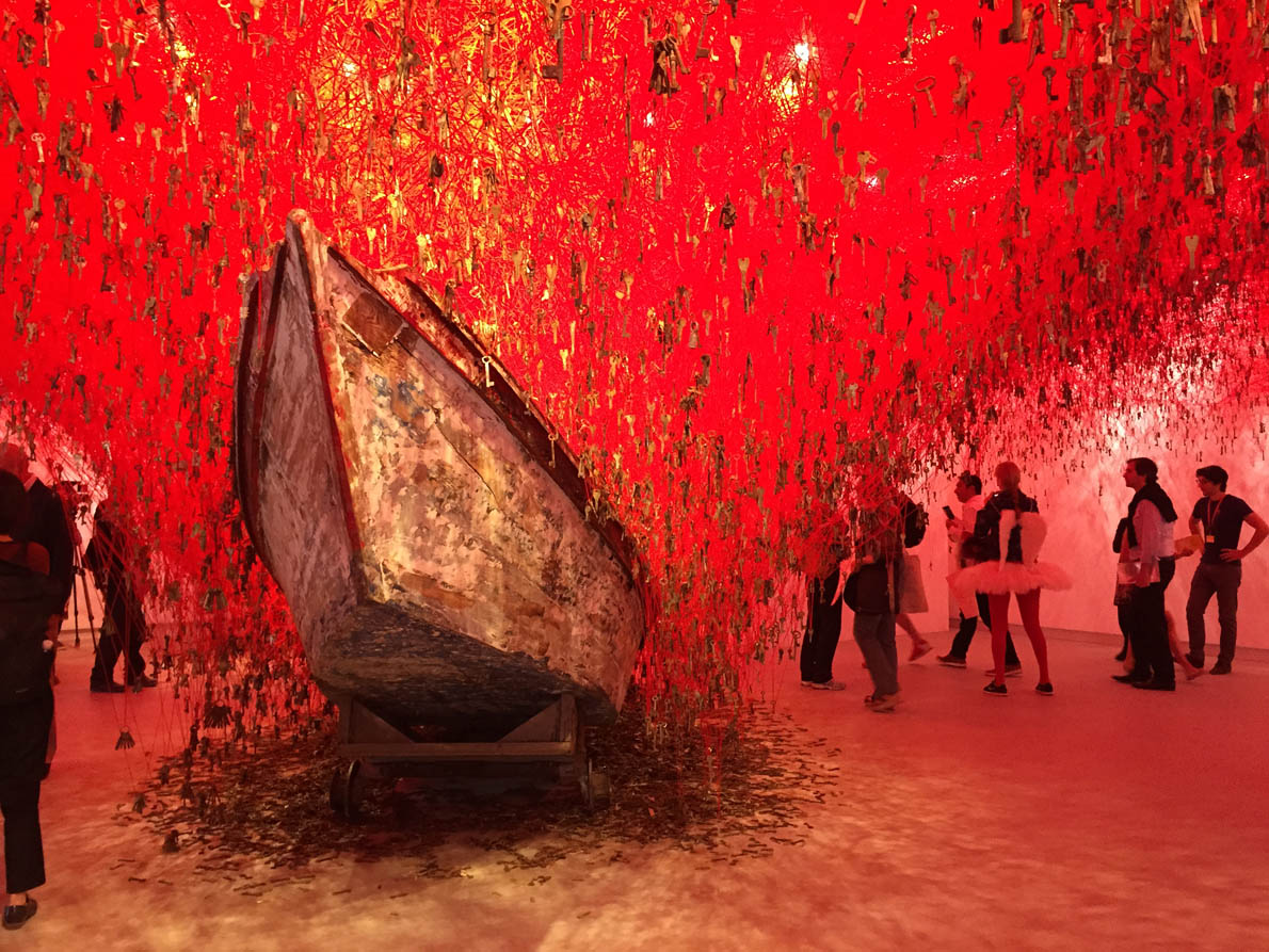 Pavilion of Japan, Chiharu Shiota, _The key in the hand_, credit M. Vernicos