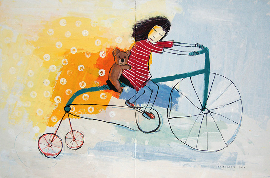 «Πέρασε η ώρα και η μαμά θ’ ανησυχεί» (Vane Κosturanov, «A girl, a bear and a bike», 2014)
